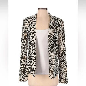 Patterson J Kincaid Originals | Leopard Animal Print Open Jacket Blazer Size XS